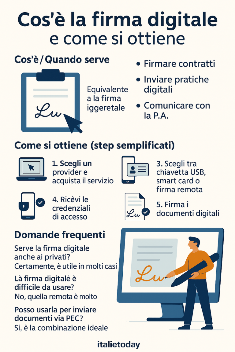 Firma digitale: cos’è e come si ottiene in modo semplice