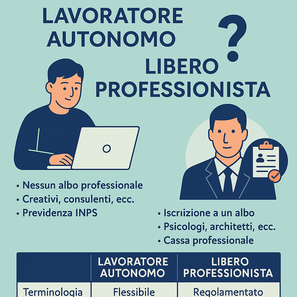 Che differenza c’è tra lavoratore autonomo e libero professionista