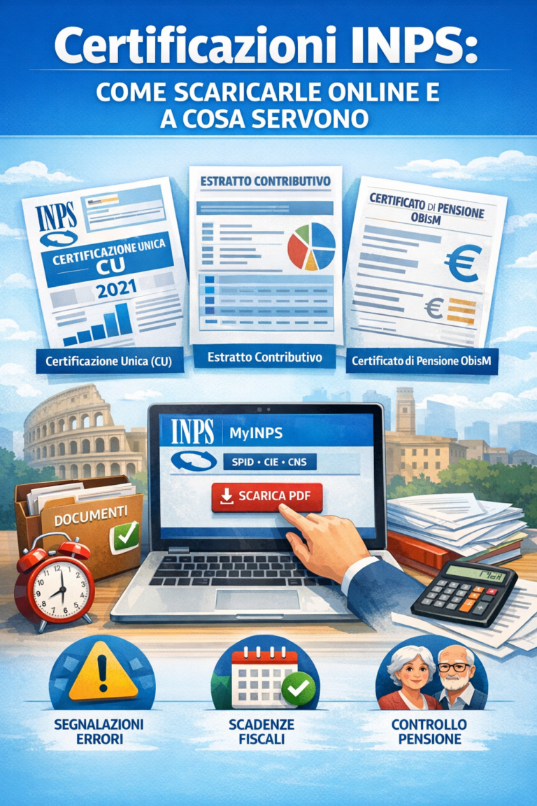 Certificazioni INPS: come scaricarle online e a cosa servono Certificazioni INPS: come scaricarle online e a cosa servono