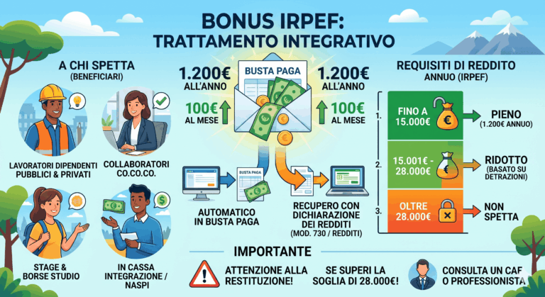 Bonus Renzi (Trattamento Integrativo): requisiti, come funziona e come richiederlo